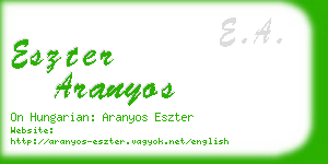 eszter aranyos business card